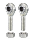 CM4 Rod End Bearing Heim Joints 1/4 X 1/4-28 Right Hand Male Thread With Jam Nuts 2-Pack High Strength Forged Steel Ball Joint For RC Cars, Robotics, And Machinery, shown with jam nuts