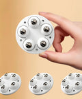 Self-Adhesive Caster Wheels For Appliances - 360-Degree Swivel Small Appliance Slider With 5-Ball Bearing, White, Pack Of 4