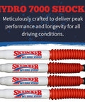 Ford F 250 F 350 Super Duty Front And Rear Hydraulic Action Shocks Set For 0 To 3 Inch Front Lift And 0 To 2 Inch Rear Lift in packaging
