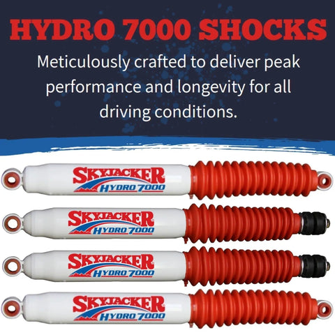 Ford F 250 F 350 Super Duty Front And Rear Hydraulic Action Shocks Set For 0 To 3 Inch Front Lift And 0 To 2 Inch Rear Lift in packaging