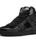 Clone Black Patent Silver Men's Skate Shoes Size 10 Medium With Reinforced High Abrasion Uppers For Rugged Durability