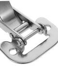 Close-up of Premium Heavy Duty Toggle Latch Clip With Quick Release Buckle in sleek metal finish for secure toolbox access.