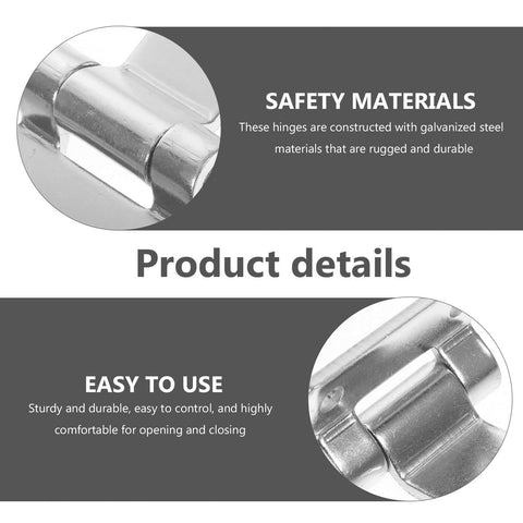 Close-up view of Heavy Duty Galvanized Steel Friction Hinges for Industrial Cabinets and Distribution Boxes 2 Pack.