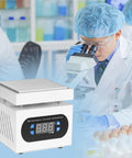 Pro Grade Soldering Hot Plate With Digital Display 110V 360W Soldering Station for lab work, displayed on lab bench with scientist.