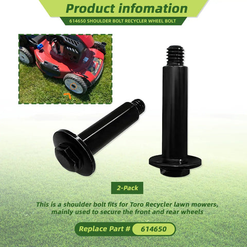 Shoulder Bolt For 22 Inch Personal Pace Mowers And Snow Throwers, Heavy Duty Zinc Plated, 2 Pack, lawn mower and bolts