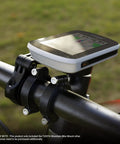 Edge Mountain Bike Mount For Garmin GPS Computers installed on handlebars, showing secure attachment on bike.