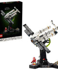 Project Hail Mary Microscale Spacecraft Model Collectible Set For Adults, box and assembled model with astronaut figure