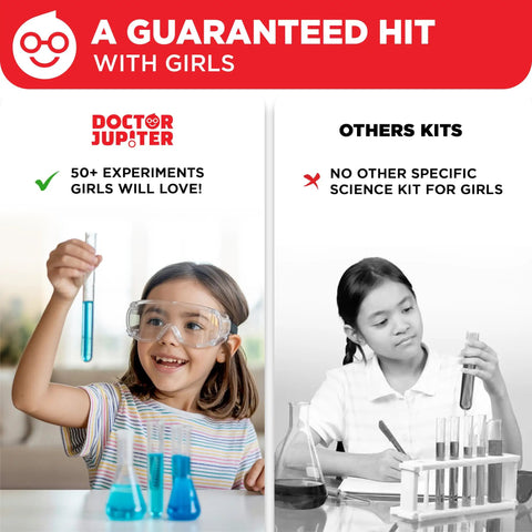 Girls Science Kit For Ages Four To Eight With Over 50 Experiments STEM Toy For Learning And Discovery comparison image