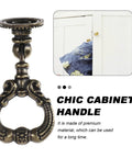 Retro Zinc Alloy Pull Ring Cabinet Handles 4 Pack For Cabinets And Cupboards, vintage gold knob, easy install