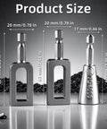 Product size image showing dimensions of Dexspoeny 3 Piece Wire Twister Tool Set For Drill, Heavy Duty Electric Wire Nut Twisting Bit.