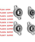 Pack Of 4 Heavy Duty Zinc Alloy Flange Pillow Block Bearings Self Aligning Linear For 8mm And 12mm Shafts Supporting Stable Rotation And Quick Install For Home Workshop Or Industrial Tasks Requiring Rock Solid Reliability And Top Rated Action. KFL08 KFL00