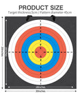 20 Inch Square Archery Target With Rope Handle Lightweight High Density EVA Foam Practice Target For Curved Longbows Easy Arrow Removal Safe For Broadheads Backyard And Outdoor Shooting showing product size and dimensions