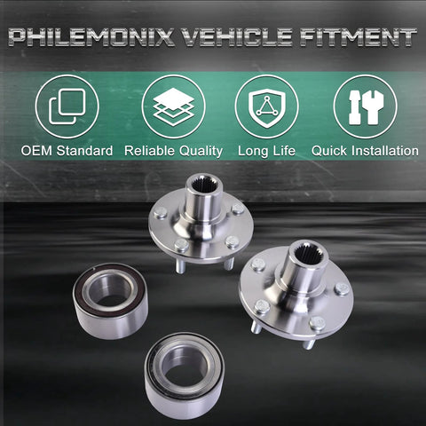 Two Piece Front Wheel Hub Bearing Kit Left And Right For Focus 2012 2018 And C Max 2013 2018 OEM Style Replacement For HUB81 NT510110 WH188 Durable Bearings Long Lasting
