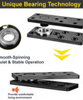 Heavy Duty Hidden Door Hinges With 600 Lbs Load Rating, Thickened Solid Steel Construction, Waterproof Finish, 360 Degree Rotation Pivot For Murphy Door Kit, Secret Door And Bookshelf Door Black, unique bearing technology, showing hinge details.