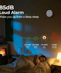 10 Year Battery Smoke Detectors 4 Pack No More Battery Changes With Photoelectric Sensor And Test Silence Button LED Indicator Lights For Home Safety Fire Alarm System Easy Install Superior Early Warning For Family mounted on bedroom wall