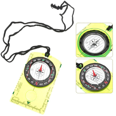 Orienteering Hiking Compass With Scale Acrylic Case Portable Survival Navigation Tool for Outdoor Camping Backpacking
