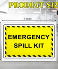 Go To Emergency Spill Kit Label Decals Pack Of Ten Five By Three And A Half Inch Vinyl Self Adhesive Waterproof Safety Signs