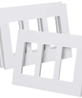 Screwless Decorator Wall Plates White 3 Pack 3 Gang Switch Cover Plate Electrical Outlet Cover Durable Fade And Heat Resistant
