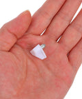 200 Pack Shelf Support Pegs For Cabinets And Wardrobes White Plastic And Stainless Steel Pins For Floating Shelves Bookcases detail view