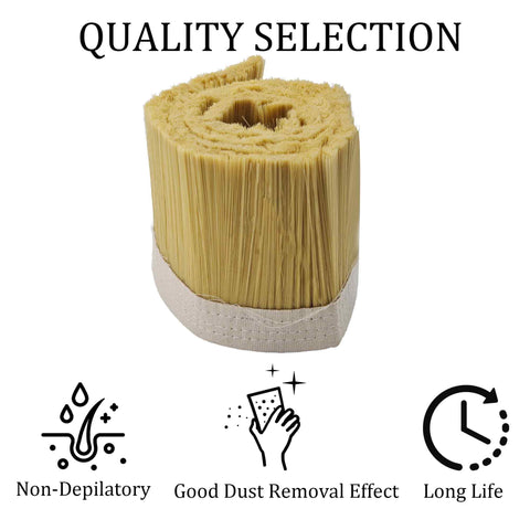Professional Grade Yellow Nylon Strip Vacuum Brush For CNC Router And Milling Machine Solid 1M X 100Mm rolled brush with soft loops.