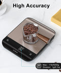 Dope Sleek Stainless Kitchen Scale With LED Display, Precise Digital Weight In Grams Or Ounces, Tare Function, 11 Lb Capacity