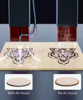 Air Assist Pump Kit For Laser Cutter And Engraver showing improved engraving quality comparison with and without air assist