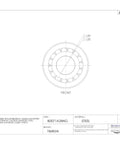 Heavy Duty Tapered Roller Bearing Single Cup Outer Ring 2.5 Inch Outside Diameter Alloy Steel diagram with dimensions.