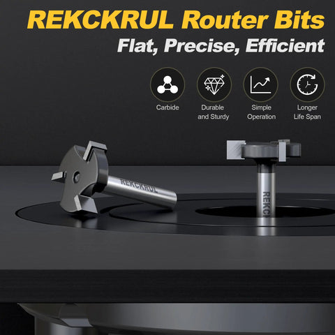 Pro Grade CNC Spoilboard Surfacing Router Bit With One Quarter Inch Shank And One Inch Cutting Diameter Three Wing Carbide For Slab Flattening Planing And Slotting In Hardwood MDF Plywood And Acrylic Built Tough displayed on table surface.