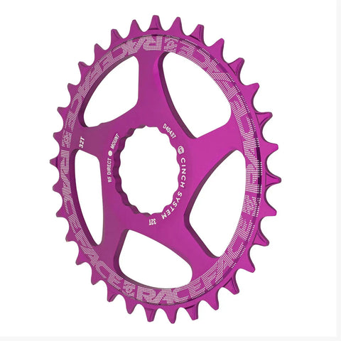 Narrow Wide Cinch Direct Mount Chainring Purple 32T for 1x Drivetrains, 7075 Aluminum, Mountain Bike Performance