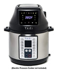 Level Up Your Cookware Game With This Smart Air Fryer Lid And Dehydrator Attachment Compatible With 6 Quart Electric Pressure Pots features a sleek digital display.
