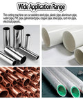 Various metal and plastic pipes for Electric Pipe Cutting Machine With Automatic Pipe Cutter And Deburring Tool Heavy Duty Metal And Copper Pipe Cutter Adjustable Cutting Depth For Precise Smooth Joints Portable ZD220