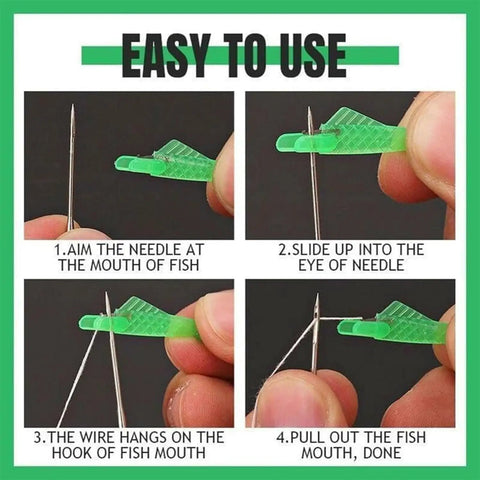 Step-by-step use of Automatic Needle Threader Set 10 Pack For Sewing Machines And Hand Sewing No Fuss Easy Peasy Threading Tool