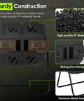 43 Gallon Outdoor Tumbling Compost Bin With Dual Chamber Sliding Doors For Garden And Patio, 360 Degree Rotary Tumbler