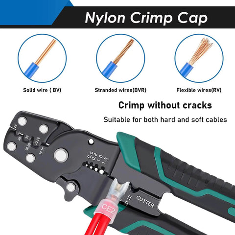 Rugged Nylon Closed End Crimp Connectors Set 580-Piece Wire Nuts For Electrical And Audio Wiring tool crimping wire
