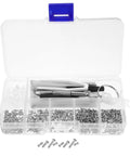 Eyeglass Repair Kit With 527 Replacement Screws And Nose Pads Gotta Have Precision Screwdriver Set For Sunglasses And Eyeglasses Maintenance Anti Slip Nose Pads Cleaning Cloth Durable DIY Tool Kit For Quick Fixes in transparent box