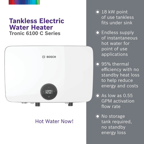 Super Compact 18 Kilowatt Electric Tankless Water Heater For Under Sink Setup With Endless Instant Hot Water And Built Tough Design That Keeps The Warm Water Flowing Smooth All Day Long, showing digital display and sleek design.