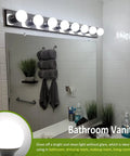 Bathroom vanity with 8 Pack G25 LED Globe Light Bulbs Daylight 5000K 120V 40W Equivalent Vanity Light Beams for Bathroom Mirror E26 Base
