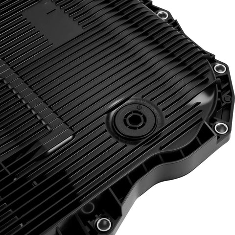 Ram 1500 2500 3500 Transmission Oil Pan Filter Kit With Replacement Pan Gasket close-up view of black ridged surface