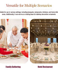 Versatile use of Tempered Glass Lazy Susan Turntable For Dining Tables 360 Degree Silent Rotating Tray in family and restaurant settings