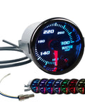 52mm Water Temperature Gauge With 7 Color LED Backlit Tint Lens, 2 Inch Dial, Reads 100 to 300 Fahrenheit, with 1/8 NPT sensor