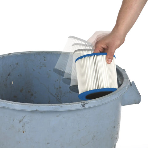 HEPA Cartridge Filter For 5 Gallon And Up Wet Dry Shop Vacuums, Built To Last Filtration, being cleaned in bucket