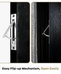 Brushed Silver Pocket Door Hardware Set With 2 Recessed Flush Finger Pulls And 1 Edge Pull Stainless Steel Pocket Door Pull