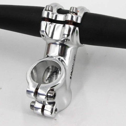 Retro Silver 31.8mm Mountain Bike Stem 70mm 35 Degree Riser Handlebar Stem For MTB Road Bike BMX Lightweight Short Stem For Comfortable