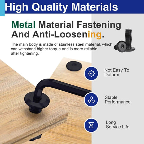 20 Pack Flat Head Socket Cap Screws Bolts 1 Inch Long 304 Stainless Steel Black Zinc Plated Finish installation demo with hex key