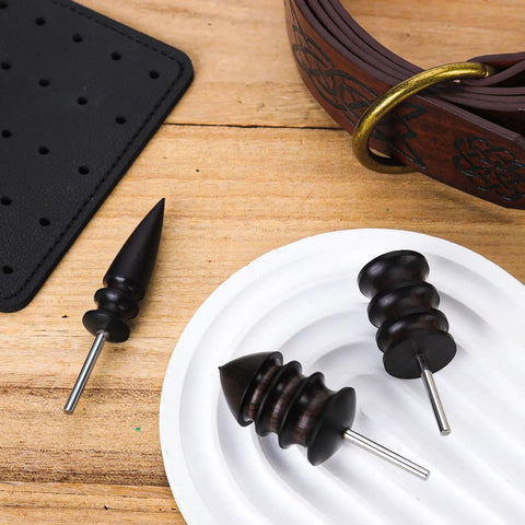 Three Piece Leather Burnisher Bits Set For Rotary Tools With Three Styles Edge Burnishers Pro Grade Including Pointed Tips