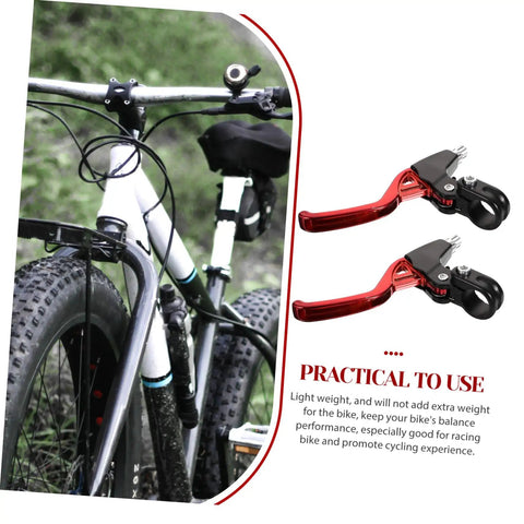 3 Pair Aluminum Alloy Bike Brake Levers Set Red For Mountain And Road Bikes with practical use description