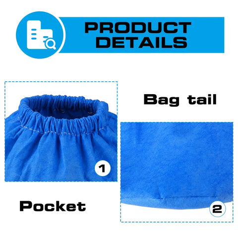 Cloth Filter Bag For Vacmaster 1.5 To 3.2 Gallon Wet Dry Vacuums And Armor All Models AA155 AA255 AA255W AA256 VOM205P 0901 detail