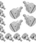 Universal Steel Thumb Screws For Sewing Machine Presser Foot Easy Operation Pro Grade Replacement Spare Parts For Embroidery And Quilting Projects 20 Pack Built For Heavy Duty Use And Consistent Thread Alignment, silver knurled screw set