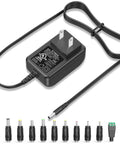 Reliable 8V 1A AC To DC Charger With 10 Interchangeable Jacks UL Listed Regulated Output for 8V devices