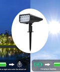 Bright Solar Spotlight Set For Outdoors Waterproof Yard Lights Auto On Off All Night Cold White 6 Pack IP65 in daylight charging